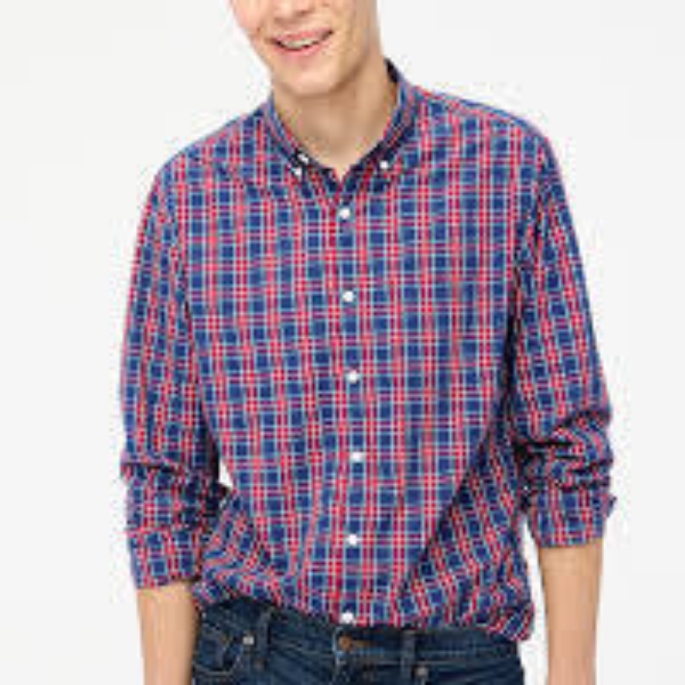 J. Crew Men's Flex Washed Long Sleeve Shirt New Size Medium
